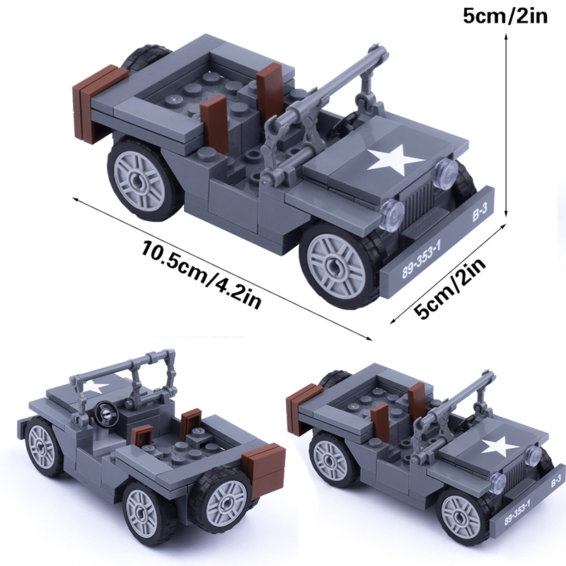 Kids Toys Jeep - Mộc WW2 Quân Sự Hoa Kỳ