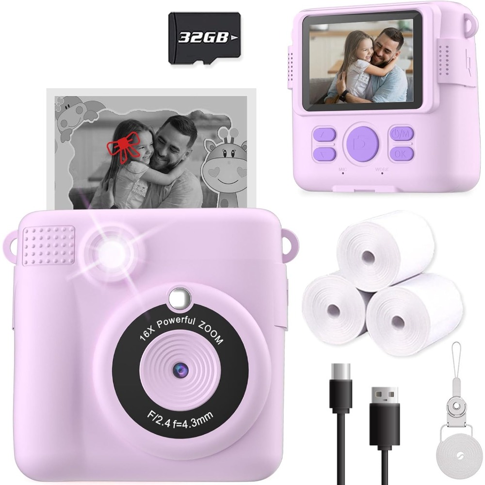 Instant Print Camera for Kids, - đánh giá và giá Toys For Kids Video