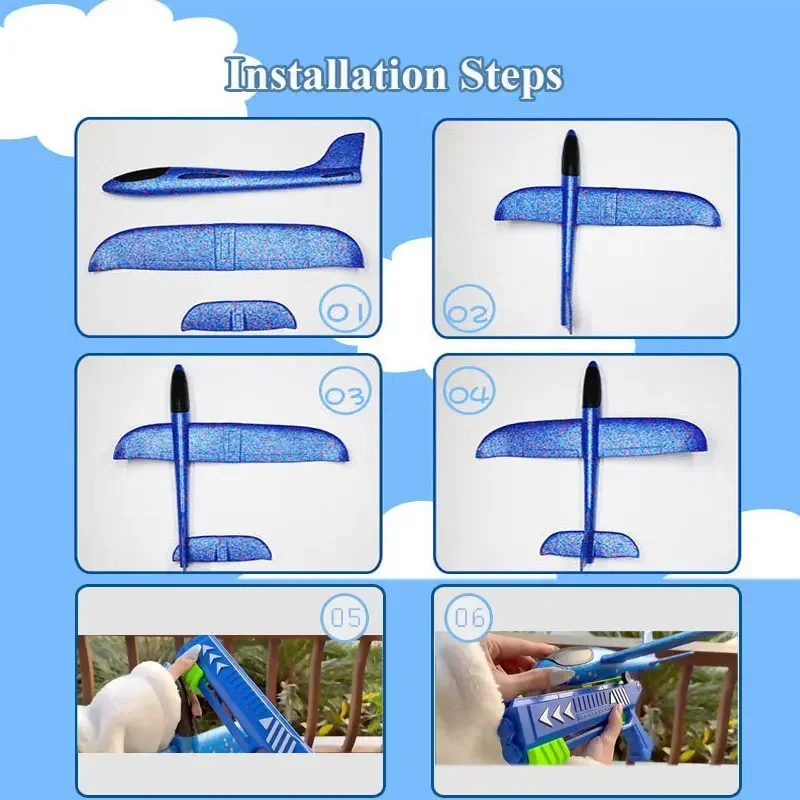 Kids 24/34cm Foam Plane Toy Gu - đánh giá và giá Catapult Launcher Toy