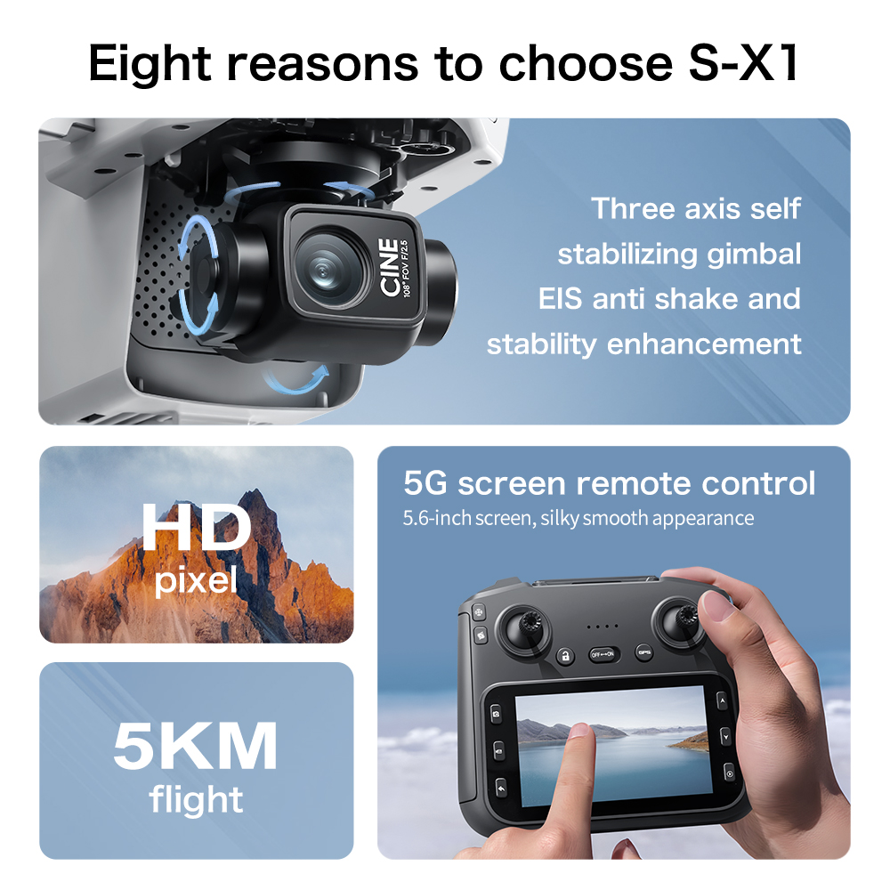 Original S-X1 Drone 8K HD Prof - đánh giá và giá Toys For Kids Video