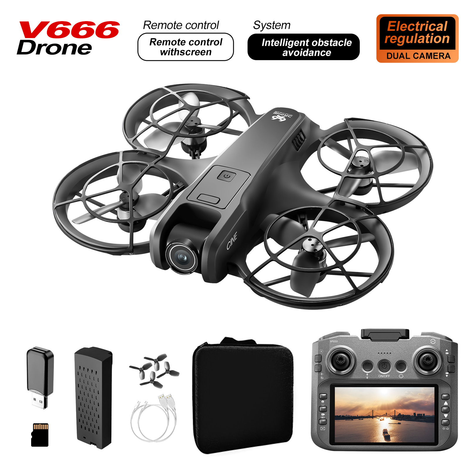 new V666 Mini Drone 4K Profess - đánh giá và giá Toys For Kids Video