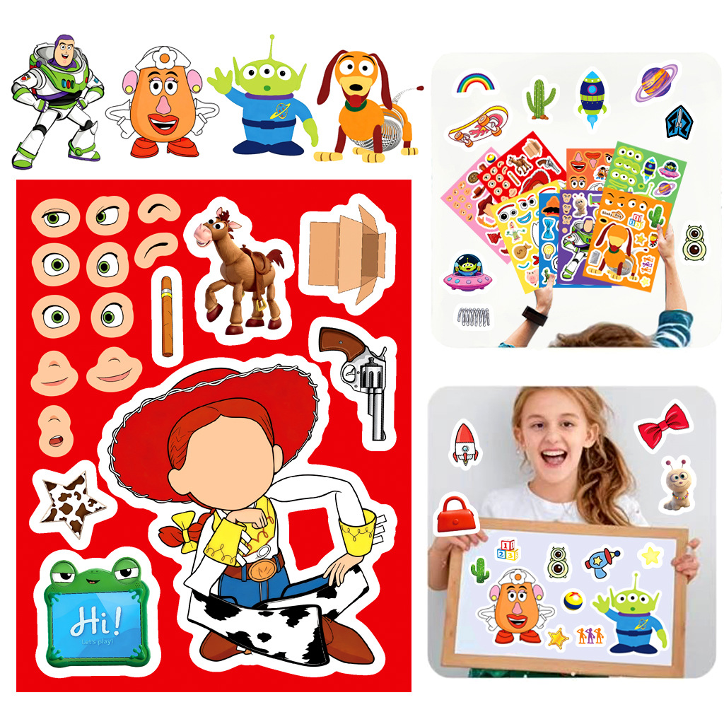 8/16Sheets Make a Face Cartoon - đánh giá và giá Kids Toys Kids Toys