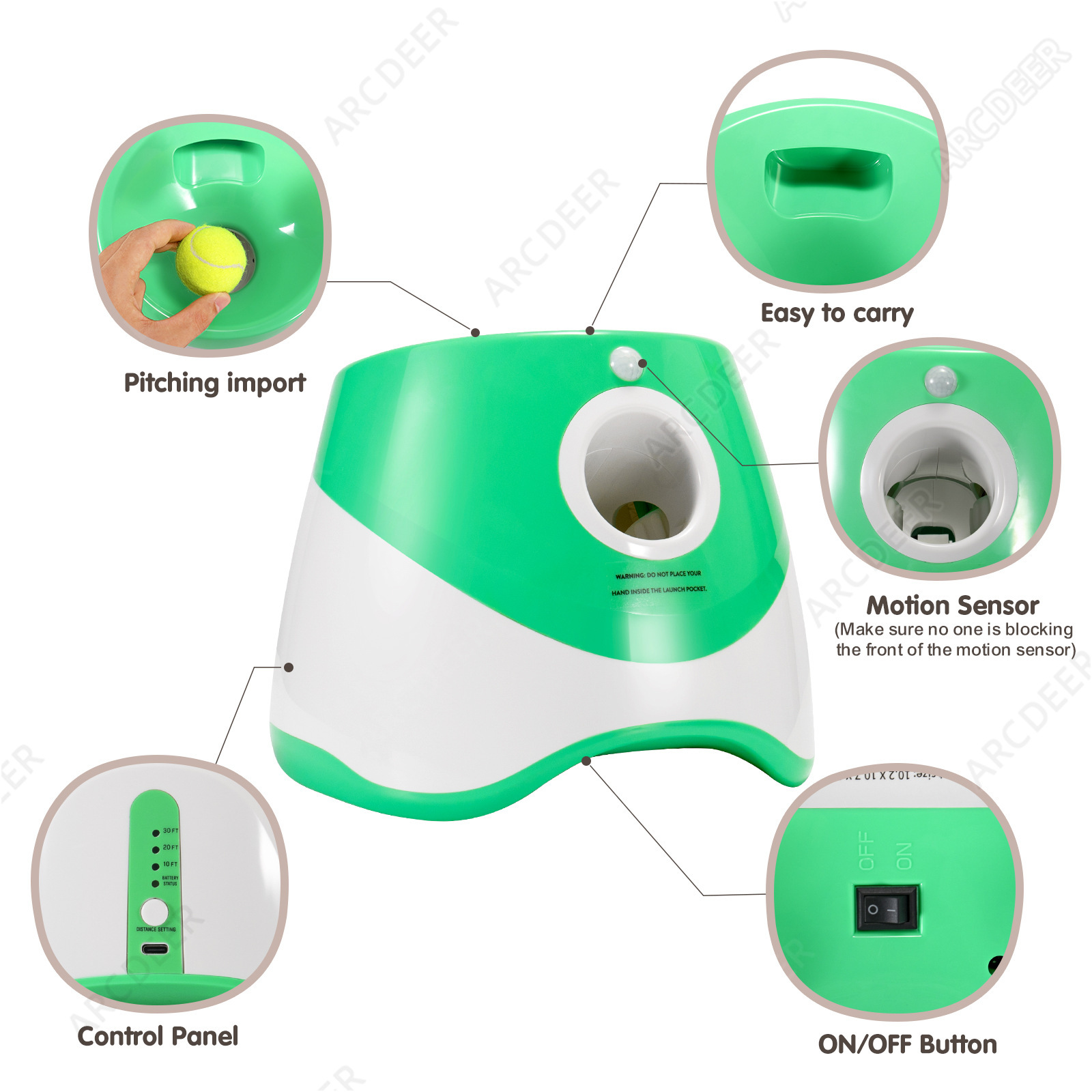 Rechargable Automatic Ball Lau - đánh giá và giá Catapult Launcher Toy