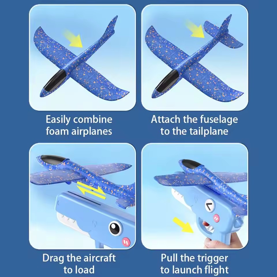 Dinosaur Foam Airplane Launche - đánh giá và giá Catapult Launcher Toy